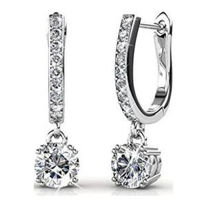 New Cate & Chloe McKenzie 18k White Gold Plated Silver Drop Dangle Earrings Wome